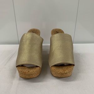 Lucky Brand Marilynn Platform Wedge Sandal, Gold